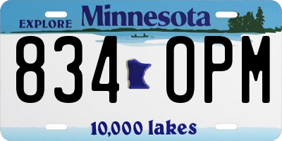 MN license plate 834OPM