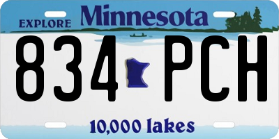 MN license plate 834PCH