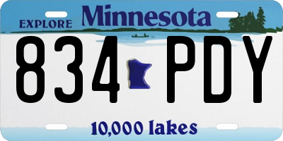 MN license plate 834PDY