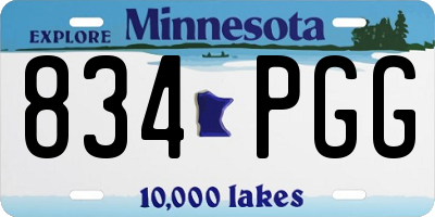 MN license plate 834PGG