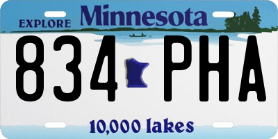 MN license plate 834PHA