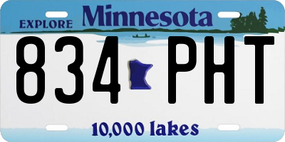 MN license plate 834PHT