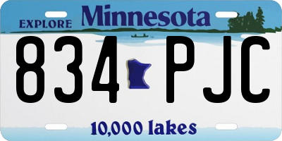MN license plate 834PJC