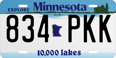 MN license plate 834PKK