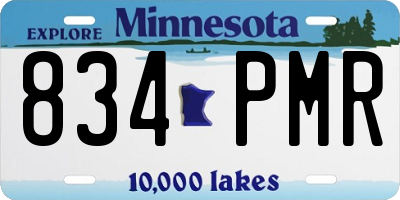 MN license plate 834PMR