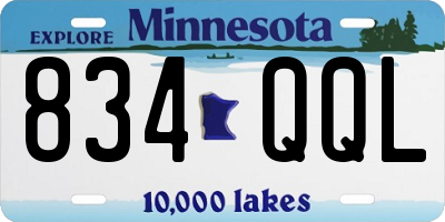 MN license plate 834QQL