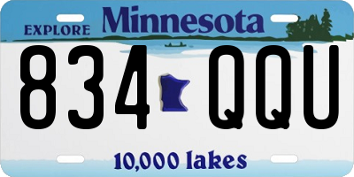 MN license plate 834QQU