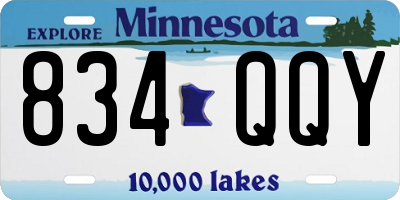 MN license plate 834QQY