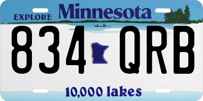 MN license plate 834QRB