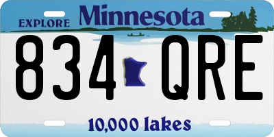 MN license plate 834QRE
