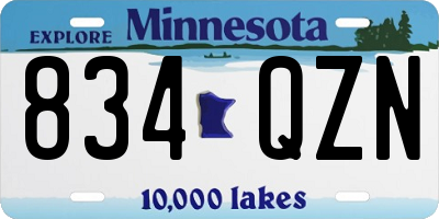 MN license plate 834QZN