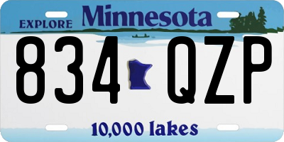MN license plate 834QZP