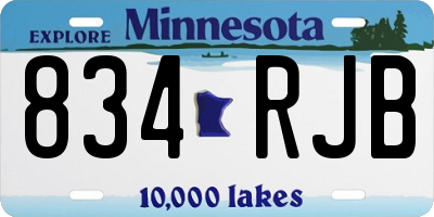 MN license plate 834RJB