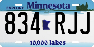 MN license plate 834RJJ