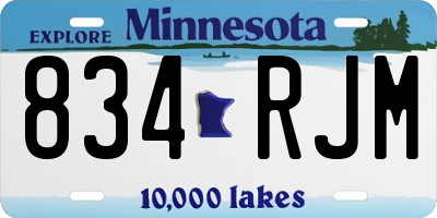 MN license plate 834RJM
