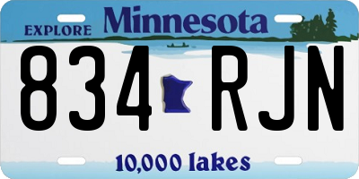 MN license plate 834RJN