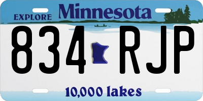 MN license plate 834RJP