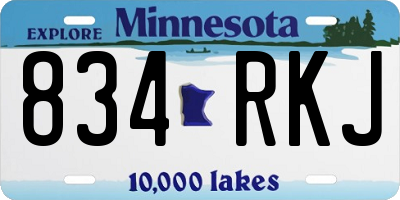 MN license plate 834RKJ