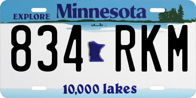 MN license plate 834RKM