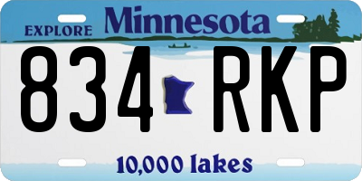 MN license plate 834RKP