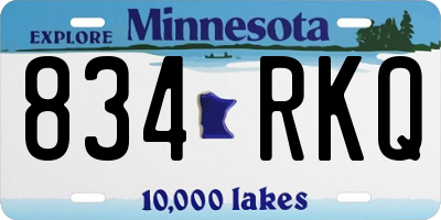 MN license plate 834RKQ