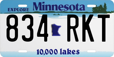 MN license plate 834RKT