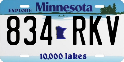 MN license plate 834RKV
