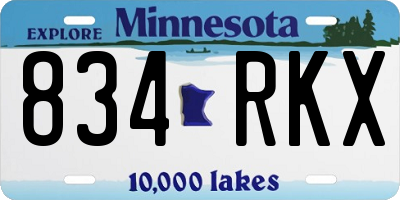 MN license plate 834RKX
