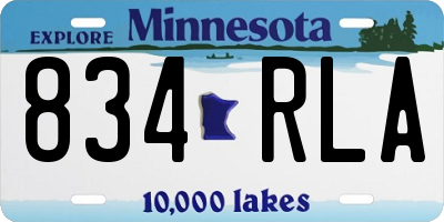 MN license plate 834RLA