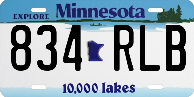 MN license plate 834RLB
