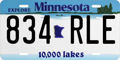 MN license plate 834RLE
