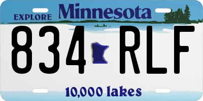 MN license plate 834RLF