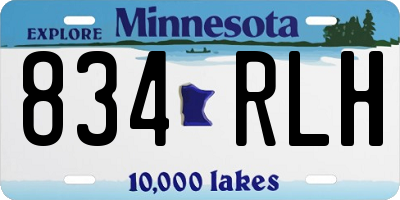 MN license plate 834RLH
