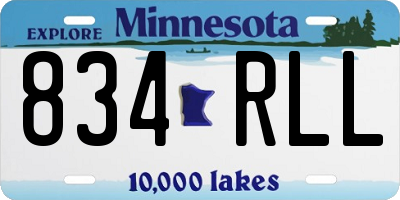 MN license plate 834RLL