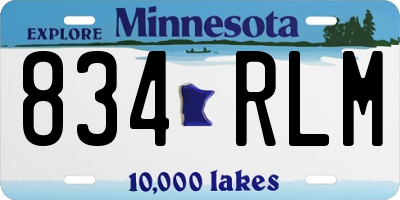 MN license plate 834RLM
