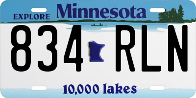 MN license plate 834RLN