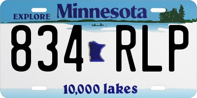 MN license plate 834RLP