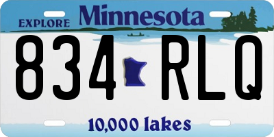 MN license plate 834RLQ