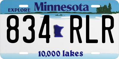 MN license plate 834RLR