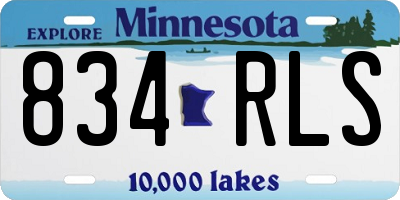 MN license plate 834RLS
