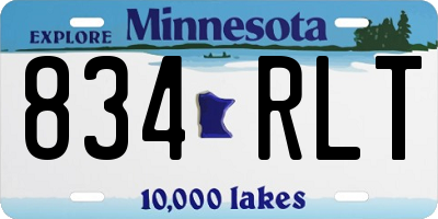 MN license plate 834RLT
