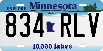 MN license plate 834RLV