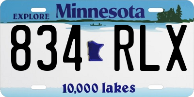 MN license plate 834RLX