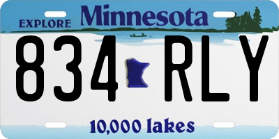 MN license plate 834RLY