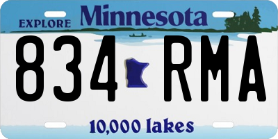 MN license plate 834RMA