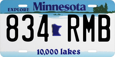 MN license plate 834RMB