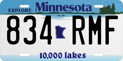 MN license plate 834RMF