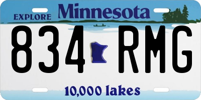 MN license plate 834RMG