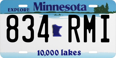 MN license plate 834RMI