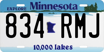 MN license plate 834RMJ